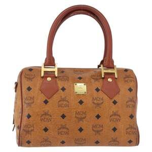 MCM Visetos Boston Bag Brown